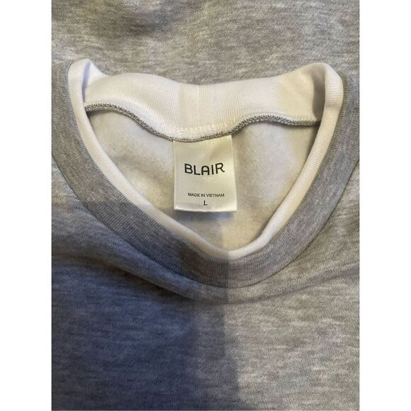 Blair Women's Embroidered Crewneck Long Sleeve Pullover Sweatshirt Gray Large - Picture 11 of 13